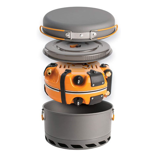 Jetboil Genesis Basecamp Backpacking and Camping Stove Cooking System with Camping Cookware