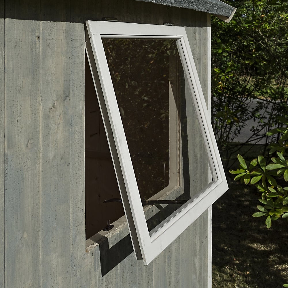 Rowlinson Heritage 6x4 Apex Grey Wooden Shed with floor