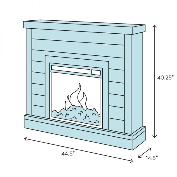 Preiss 44.5” W Electric Fireplace