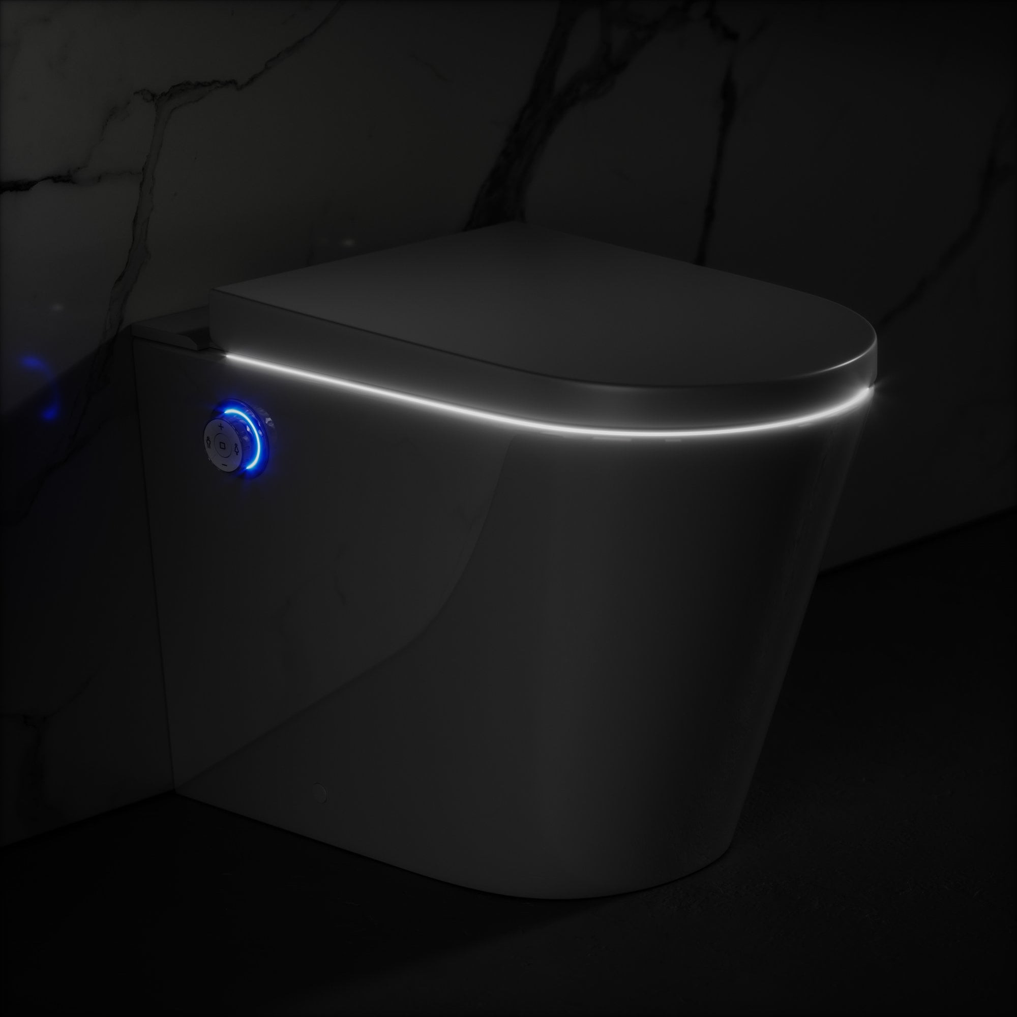 Intellismart Back To Wall Rimless Toilet Bidet & Soft Close Seat