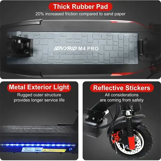 IENYRID M4 PRO Electric Scooter for Adult, Scooter with Detachable Seat, LCD Display, 3 Speed Modes