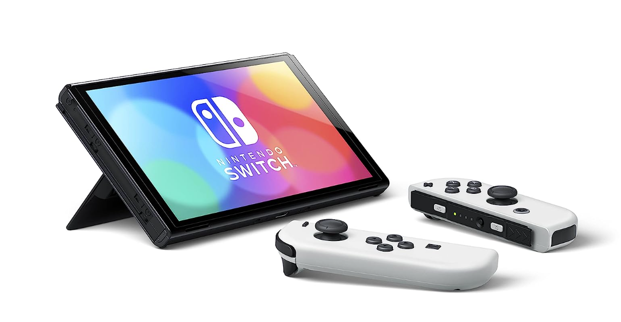 Nintendo Switch OLED White Console Bundle A459