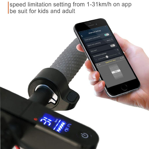 Aovo Pro M365 Electric Scooter – 350W Motor – LED Headlight – Double Brake – Foldable – Smartphone App – Electric Scooter – 8.5 inch LCD Display – 120kg Weight Capacity – Max 25km/h