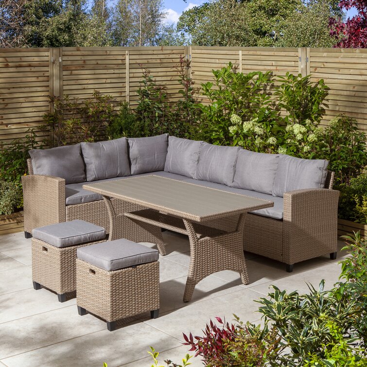 Orenthal Rattan Wicker 8 - Person Seating Group with Cushions