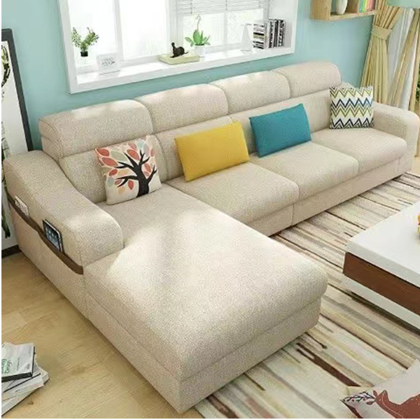 Fabric sofa three-person removable and washable combo set