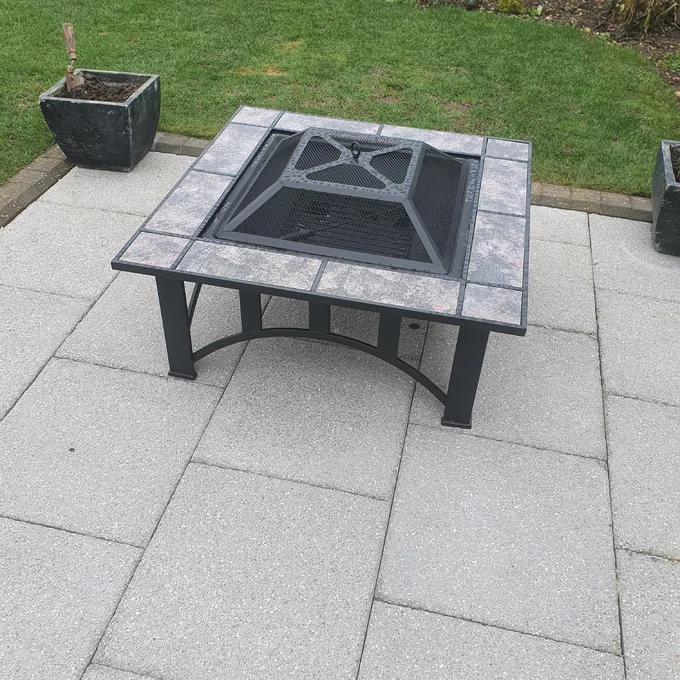 51Cm H x 84Cm W Steel Wood Burning Outdoor Fire Pit Table