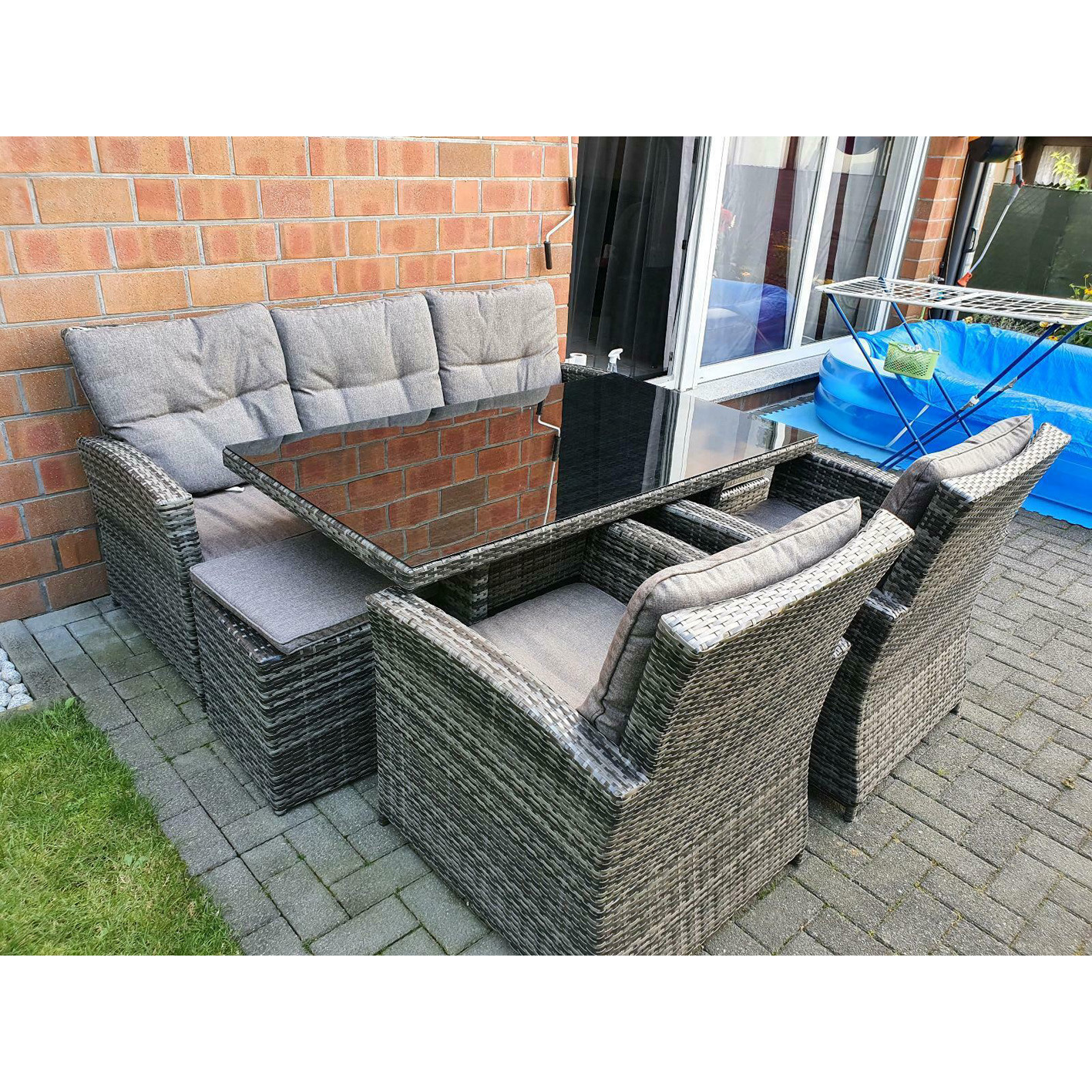 Lounge Set with Table Polyrattan