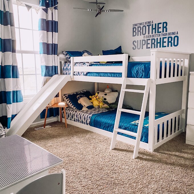 Jeniffer Twin Over Twin solid wood standard bunk bed by Harriet Bee