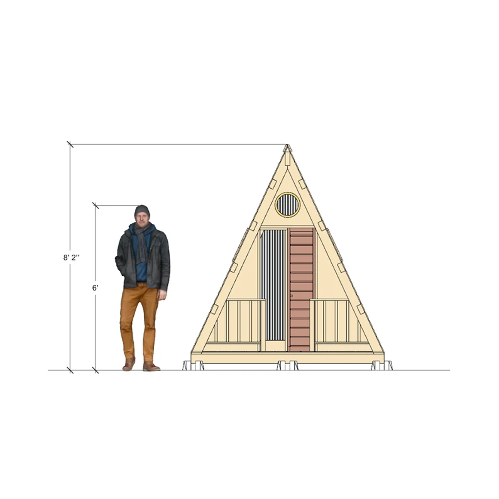 PLAYHOUSE  A-Frame  7' x 7' x 8'