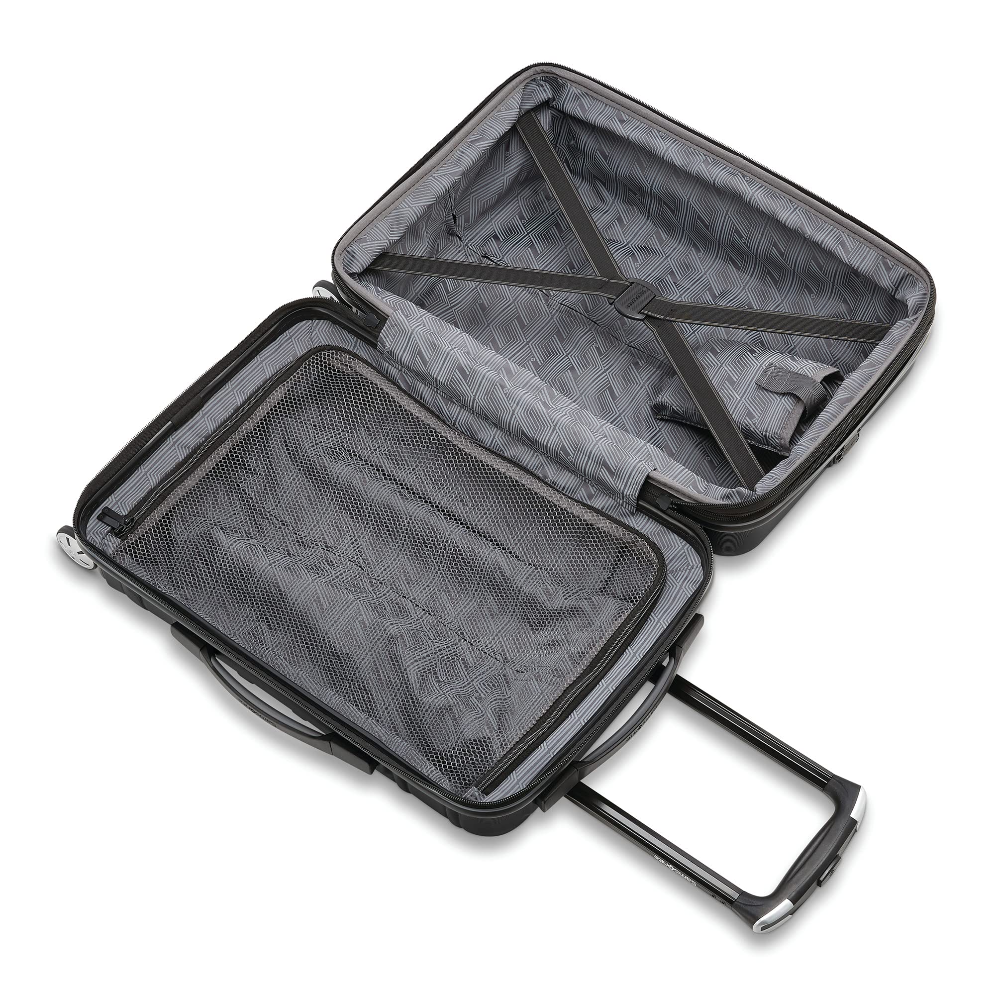 Samsonite Omni 2 Hardside Expandable Luggage with Spinner Wheels, Midnight Black, Carry-On 20-Inch Carry-On 20-Inch Midnight Black