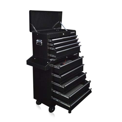 US PRO TOOLS Gloss Black Affordable Tool Chest Tool Box ROLLCAB Roller Tool Cabinet
