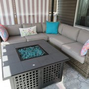 94” Wide Outdoor Wicker Patio Sectional with Cushions
