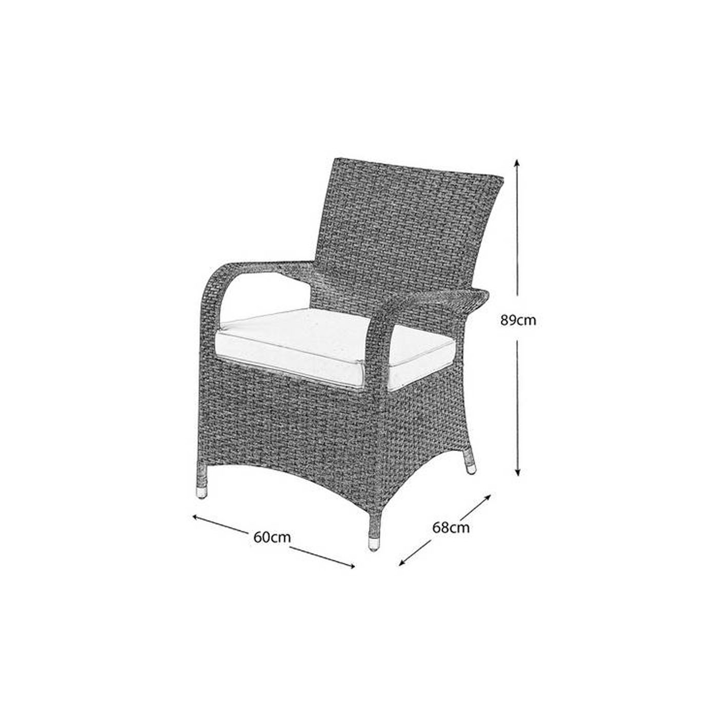 Argos Home Seychelles 6 Seater Rattan Effect Patio Set -Grey