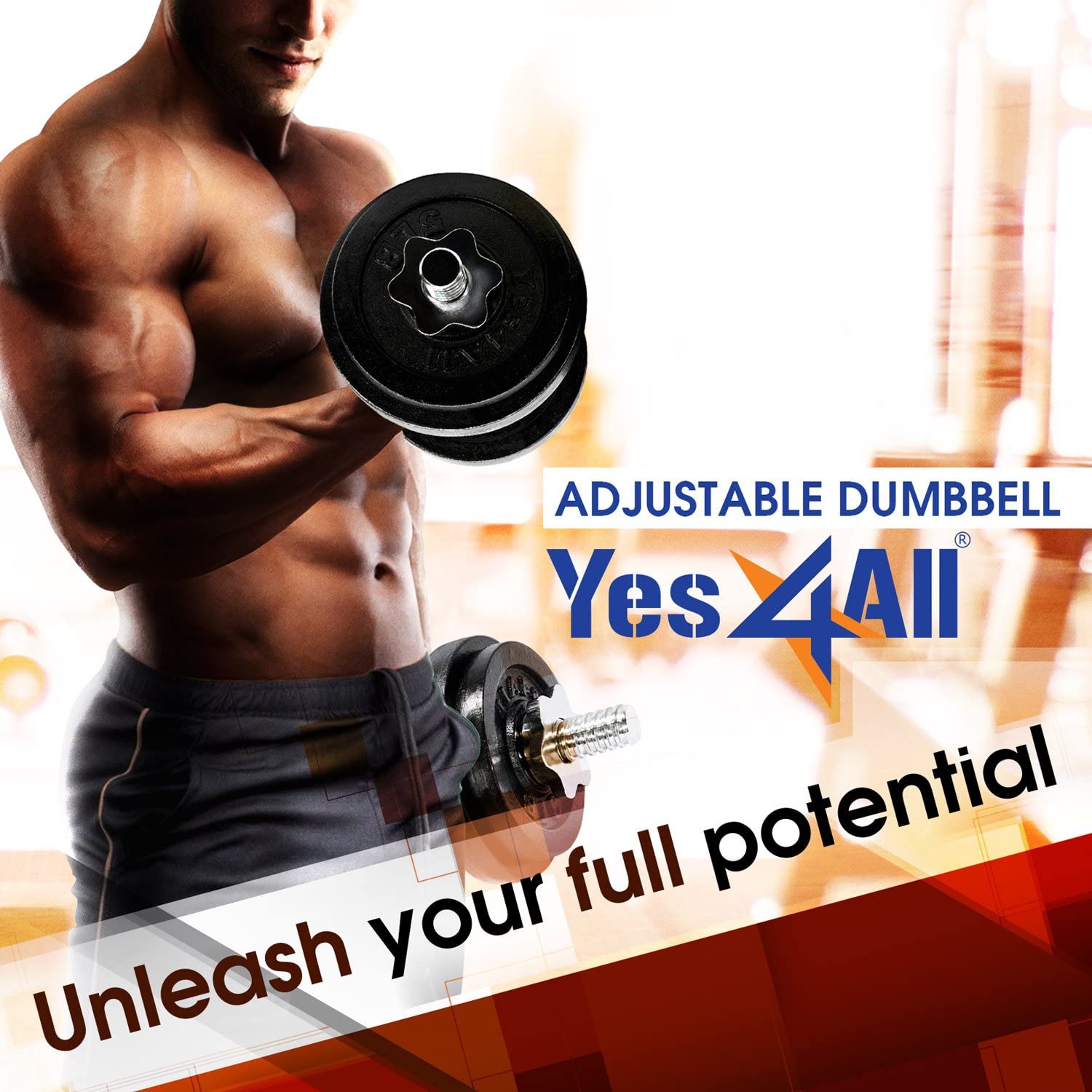 Yes4All Adjustable Dumbbells 40,  52.5lbs