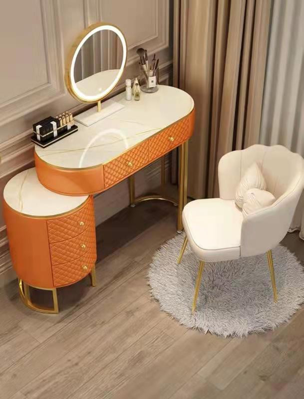 Light luxury dressing table European style dressing table storage cabinet integrated