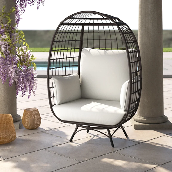Swivel Patio Chair with Cushions