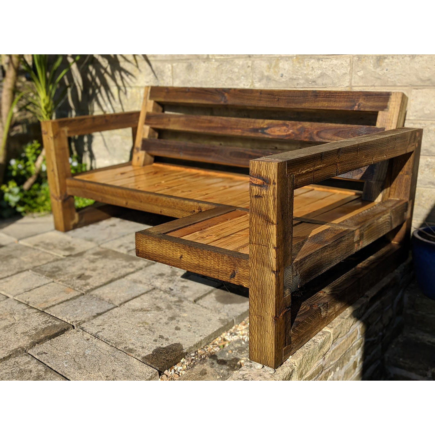 Rustic/Industrial Solid Wood Garden Sofa/Bench/Chair/Lounger