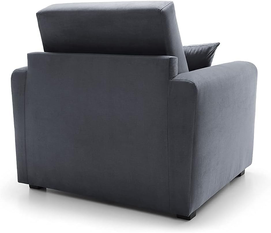 Abakus Direct  Olly Single Sofa Bed Foldable Convertible Lounger Armchair in Easy Clean Velvet Fabric