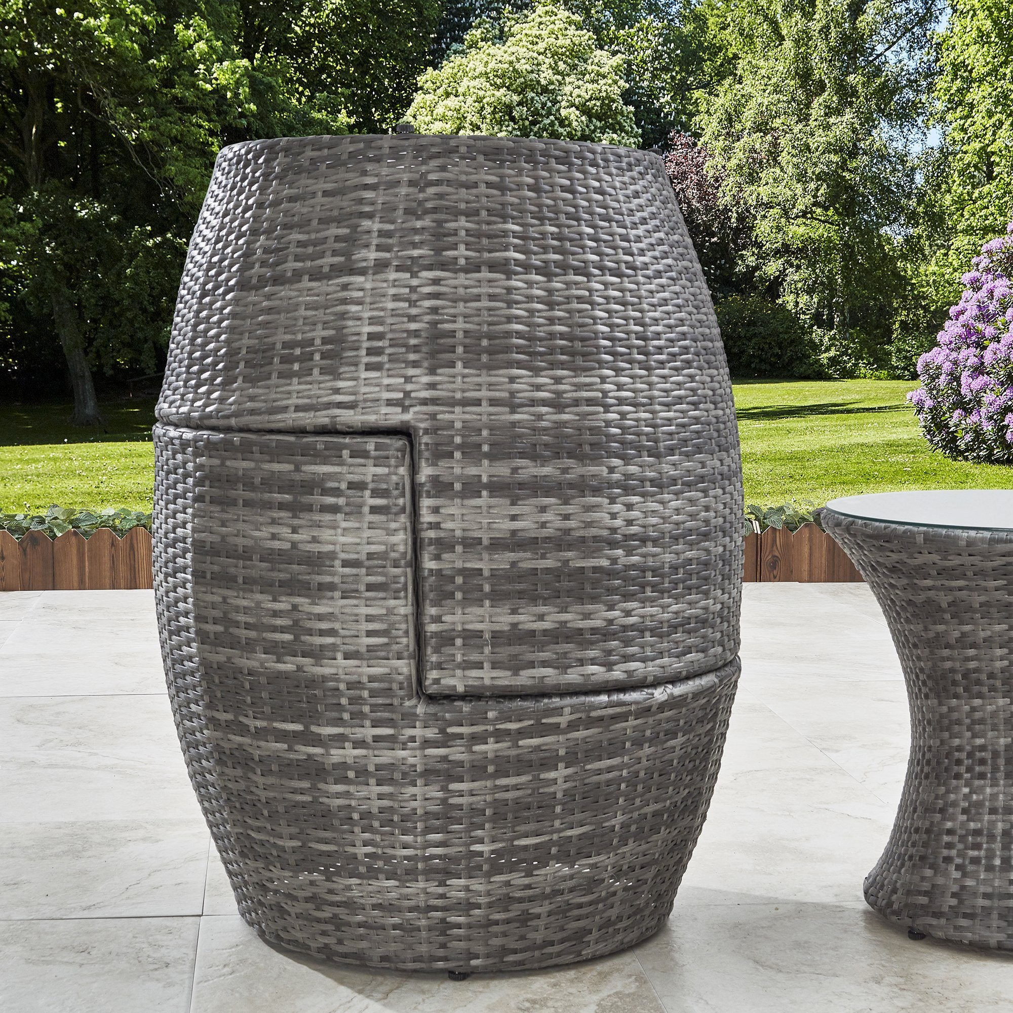 2 Seater Rattan Egg Chair Bistro Set