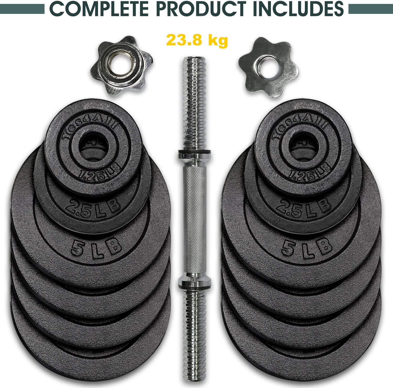 Yes4All Adjustable Dumbbells 40,  52.5lbs