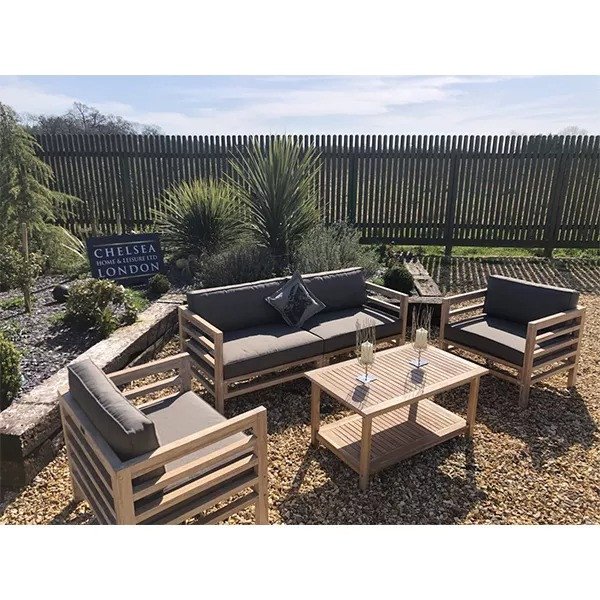 TEAK GARDEN SOFA SET WITH COFFEE TABLE
