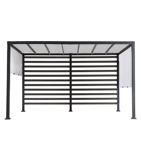 Soft backyard 12 feet. Width x 10 feet. D Steel pergola with canopy