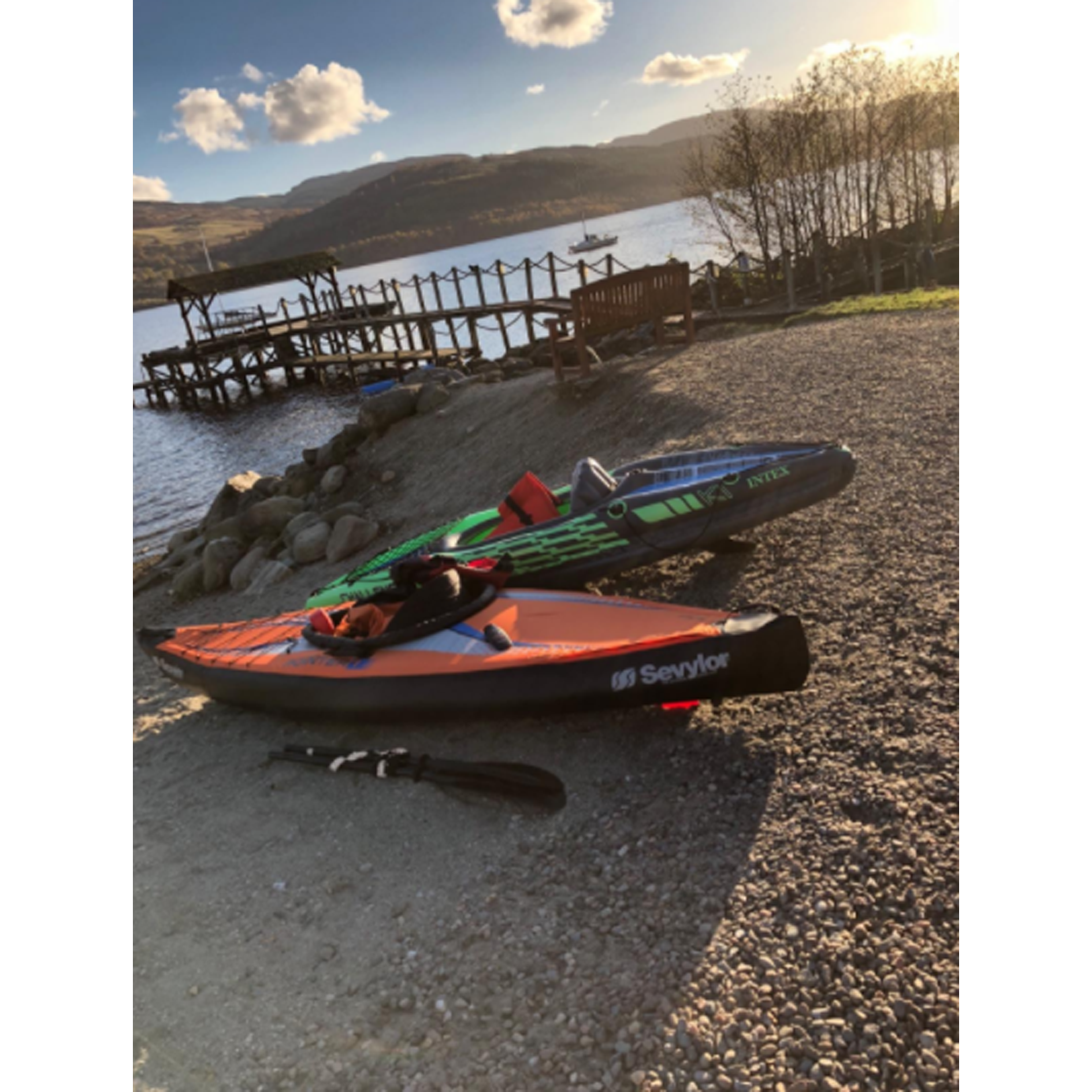 Intex K2 Challenger Kayak 2 Person Inflatable Canoe with Aluminum Oars and Hand Pump