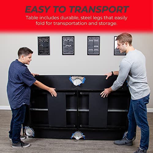 Hathaway Fairmont Portable 6-Ft Pool Table for Families with Easy Folding for Storage, Includes Balls, Cues, Chalk