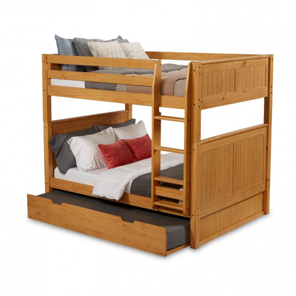 Stig Full Over Full Solid Wood Standard Bunk Bed with Trundle by Harriet Bee
