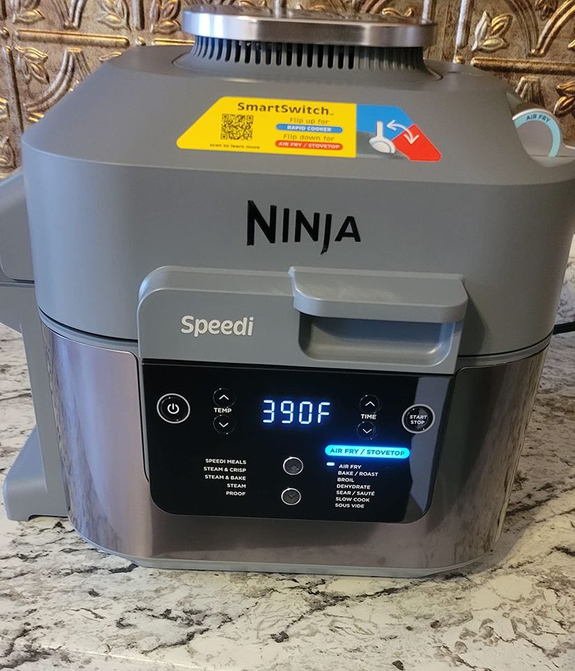Ninja SF301 Speedi Rapid Cooker & Air Fryer, 6-Quart Capacity, 12-in-1 Functions to Steam, Bake