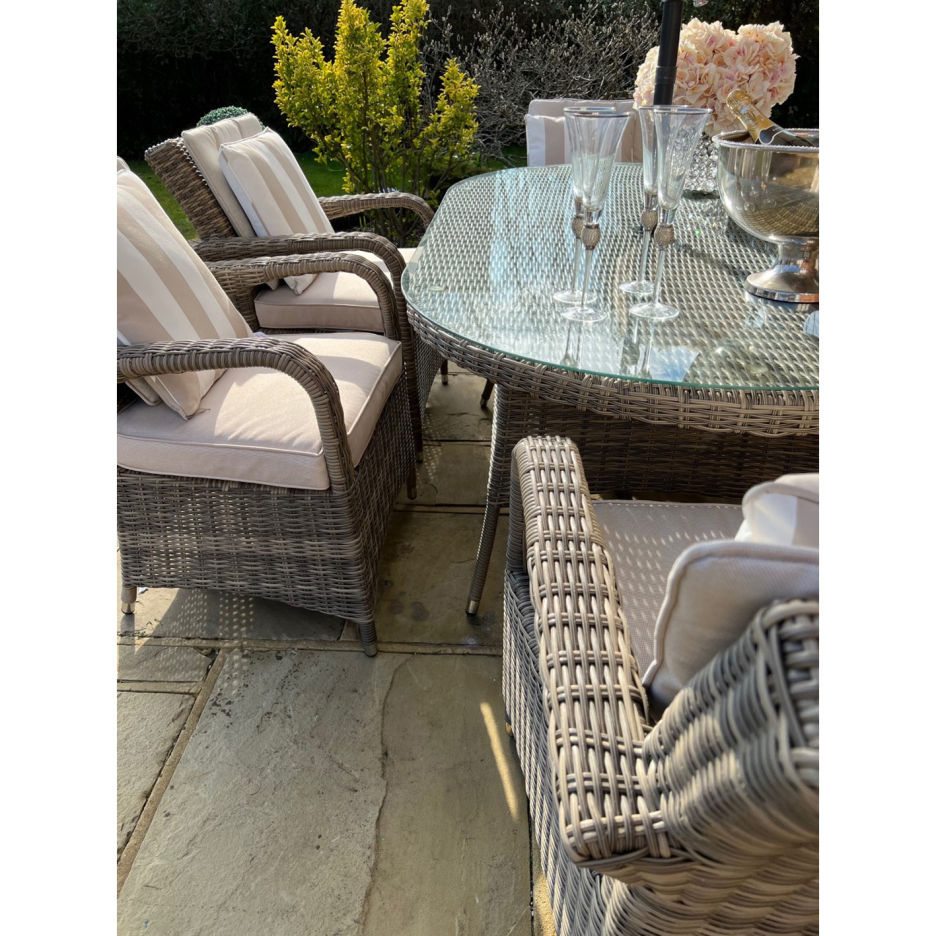 Bigger Savings---6 Savannah Armchairs 1.8 mtr Oval Set