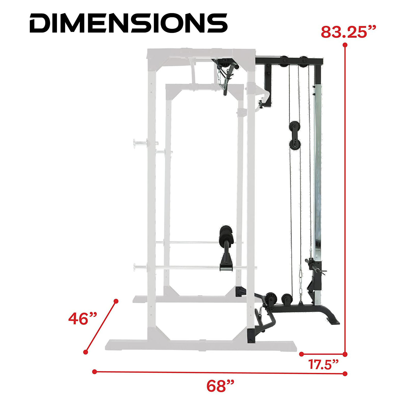 Fitness Reality Squat Rack Power Cage with | Optional Lat Pulldown & Leg Holdown Attachment | Squat and Bench Rack Combos| Super Max 810 XLT |