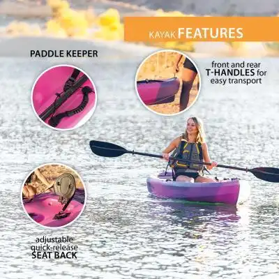LIFETIME TIOGA 100 SIT-ON-TOP KAYAK (PADDLE INCLUDED)