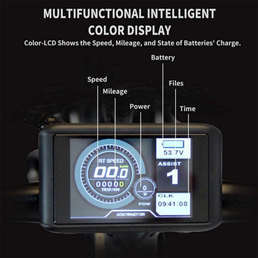 AOSTIRMOTOR Fat Tire Electric Bike 1500W Electric Mountain Bike 48V 15AH Removable Lithium Battery 26 inch 4 inch Electric Bike Suitable for Adult Power Bike Suitable for Bicycle Lovers