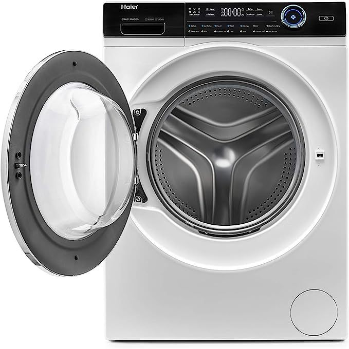 Haier HWD100-B14979S Freestanding Washer Dryer, Direct Motion and LED Display, 1400RPM 10kg Load, Graphite [Energy Class D]