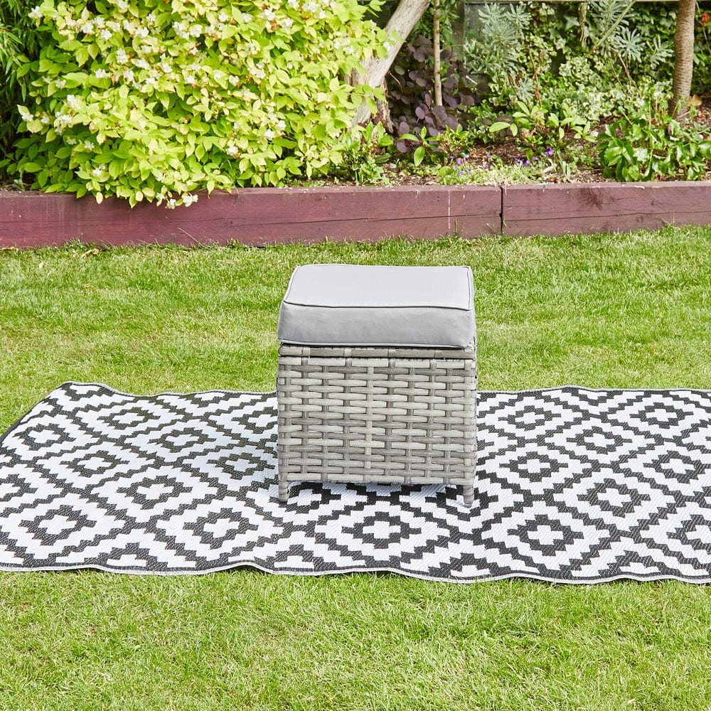 BARCELONA 9 SEATER RATTAN GARDEN DINING SET WITH RISING TABLE IN GREY