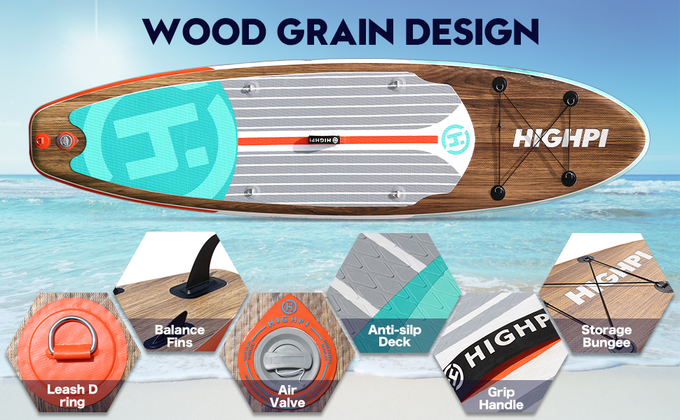 Highpi Classic Wood Paddle Board