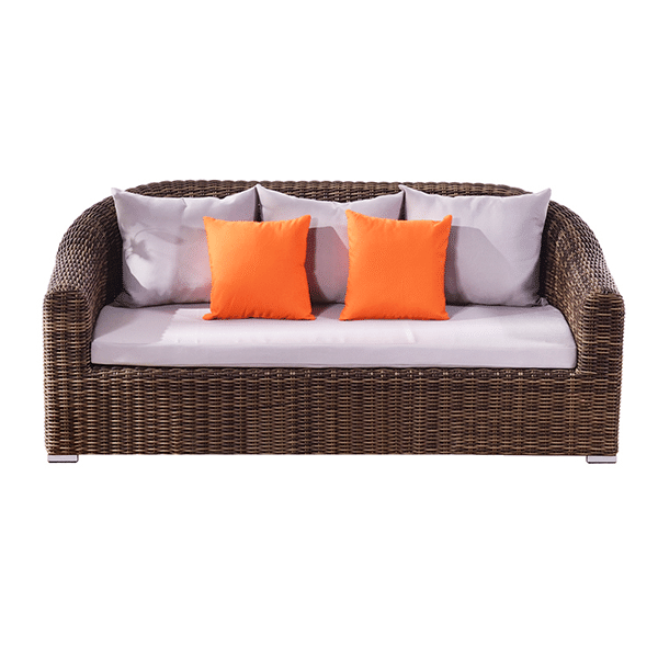 Rattan sofa combination living room leisure rattan semi-circle rattan five-piece set sunscreen waterproof courtyard outdoor rattan chair sofa
