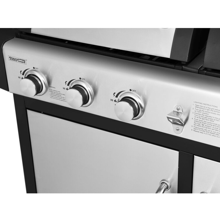 Royal Gourmet 3 - Burner 25500 BTU Gas Grill