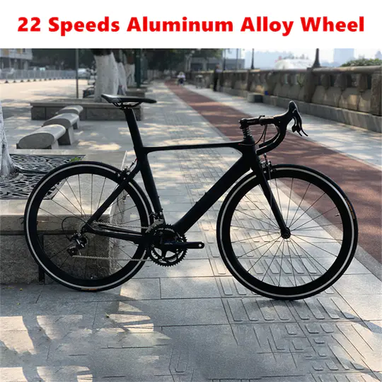 22 Speed ​​700C High Rise Bent Handlebar Road Bike Carbon Fiber Hub Wheel C Brake 11-28T 50-34T Flywheel