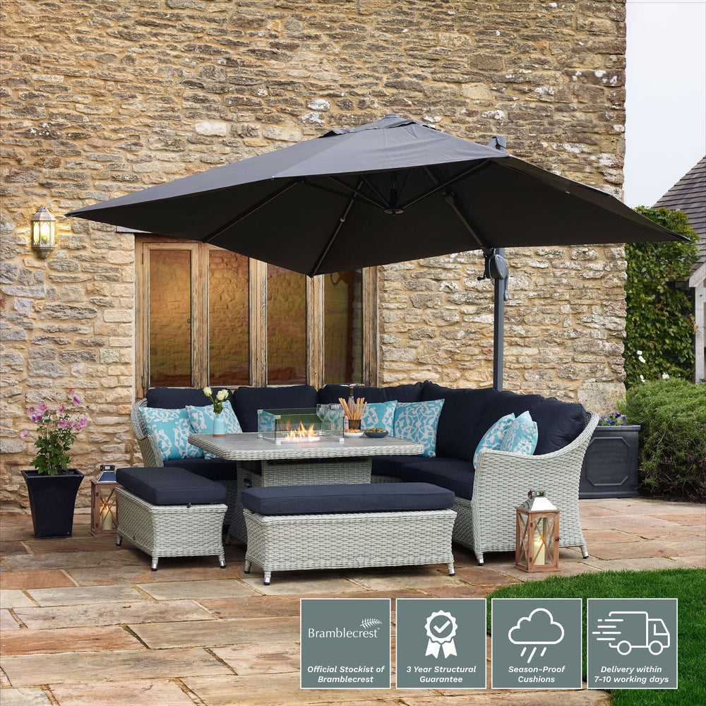 Bramblecrest Chatsworth Square Modular Fire Pit Set