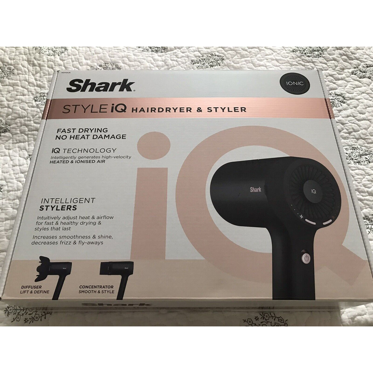 Shark STYLE iQ Ionic Hair Dryer & Styler - Black (Boxed)
