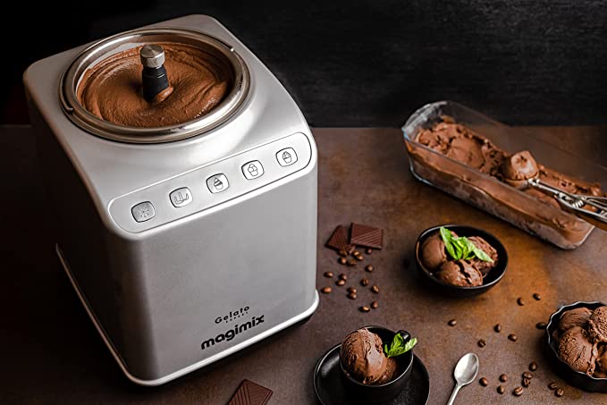 Magimix 11680 Gelato Expert | Frozen Dessert Maker with Built In Compressor | 2 x 2 Litre bowls | Makes Ice Cream, Gelato, Granita, Frozen Yoghurt, Sorbets.