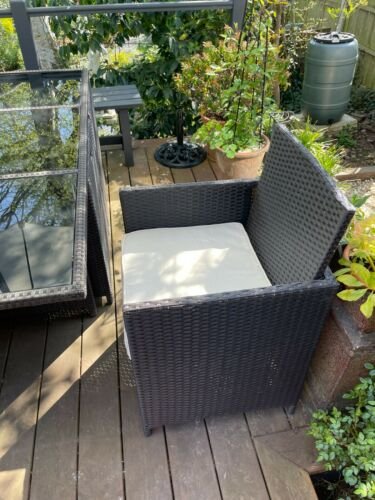 Cube Rattan Garden Furniture Set Chairs Sofa Stool Table Patio 6 Seater Set