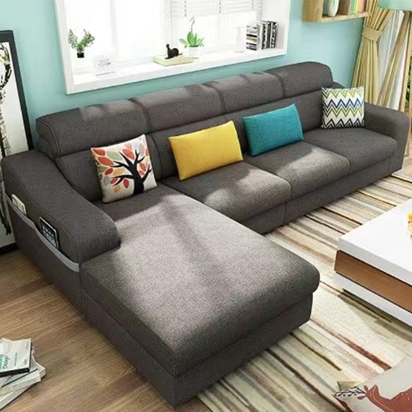 Fabric sofa three-person removable and washable combo set