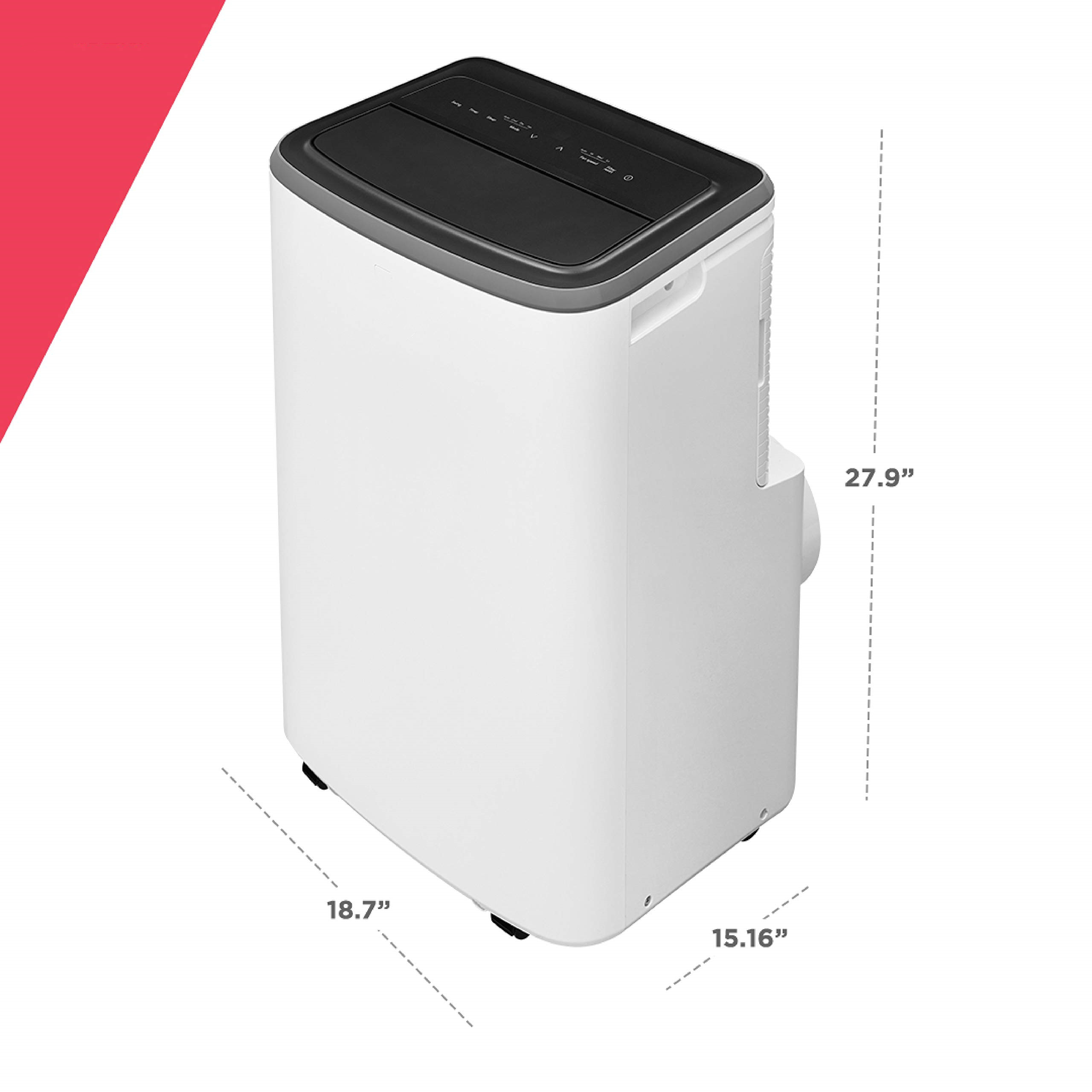 Frigidaire FHPC132AB1 Portable Air Conditioner with Remote Control, Up to 450 Sq. Ft, White