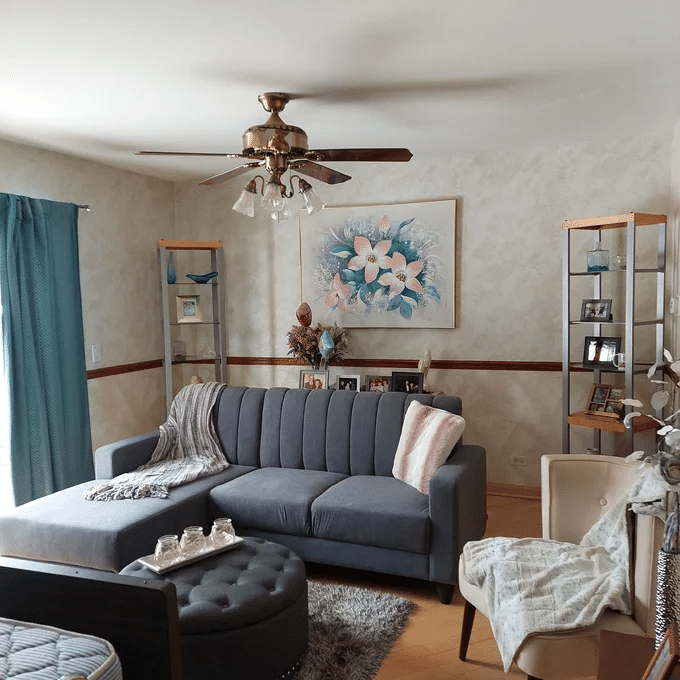 Dyer Avenue 84,5'' Festes Sofa und Chaiselongue mit Blick auf die linke Seite