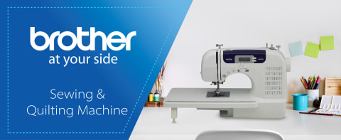 Brother At Your Side Sewing & Quilting Machine, CS6000i on a white table 