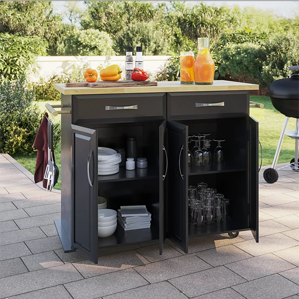 Isidro 48.2'' Wide Rolling Kitchen Cart