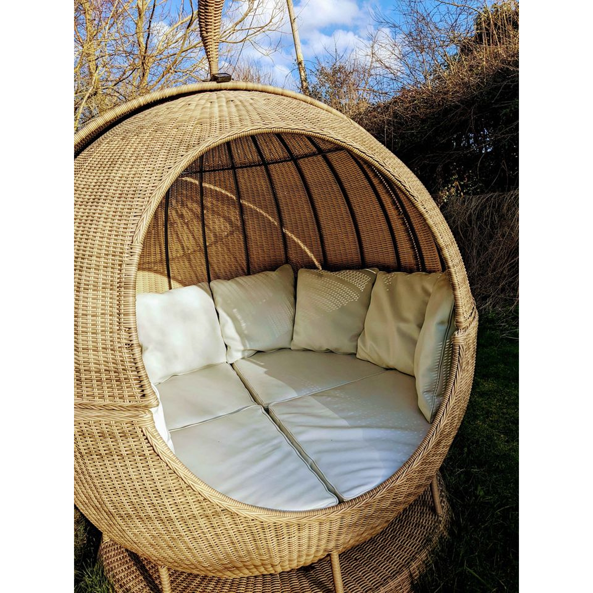 Bude Apple Rattan Garden Day Bed Sofa Lounger